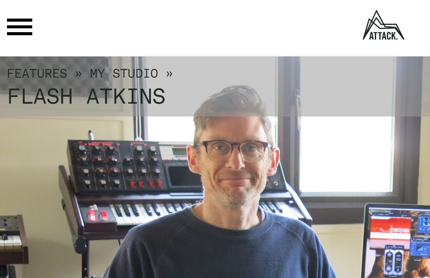 Flash Atkins in the studio