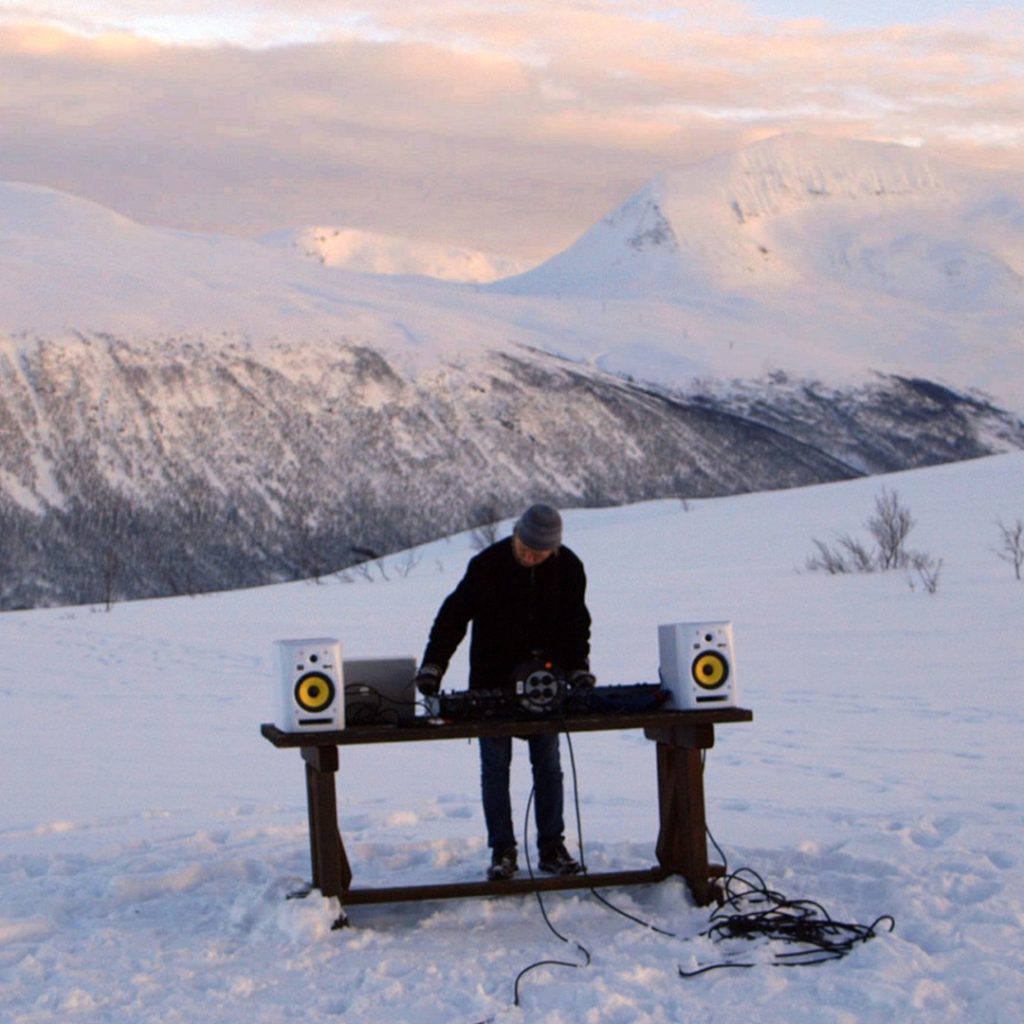 Bjørn Torske DJing Storsteinen (421 m above sea level), 2013