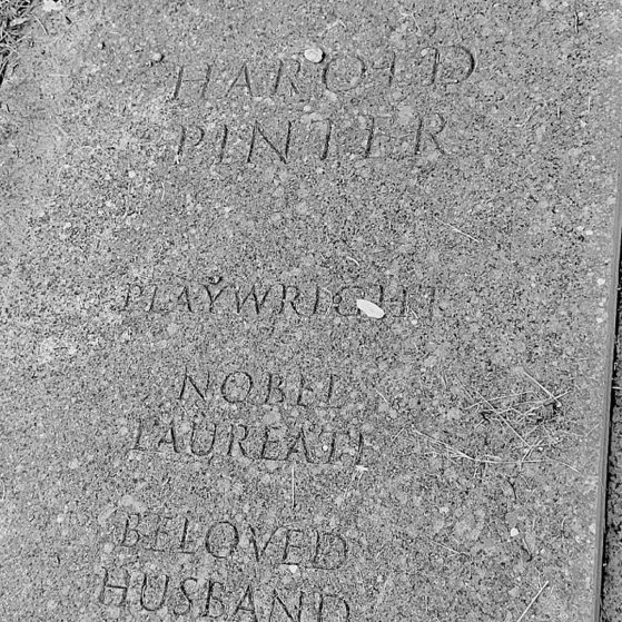 Harold Pinter's headstone, Photo courtesy of Justin Robertson