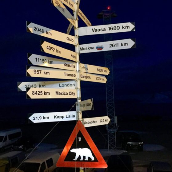 Svalbard - Polar Bears Beware road sign